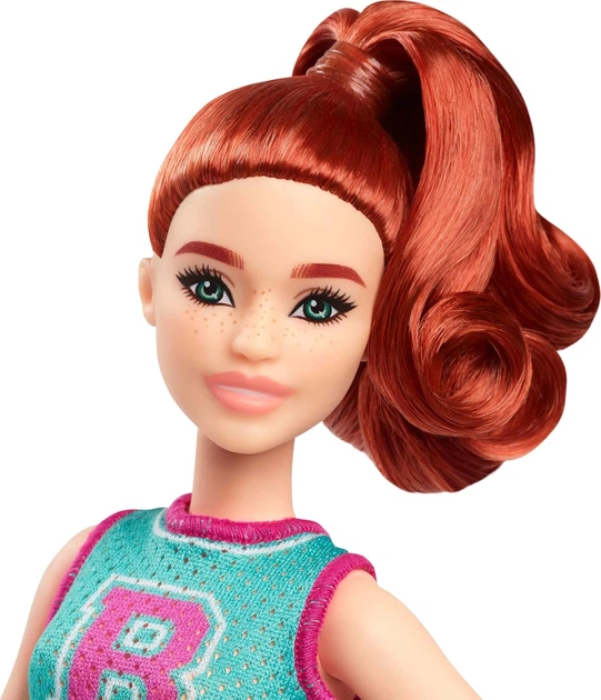 Кукла Барби Модница Рыжая в спортивном топе Barbie Fashionistas Sporty “B” Jersey Top, Red Hair 232 - изображение 2