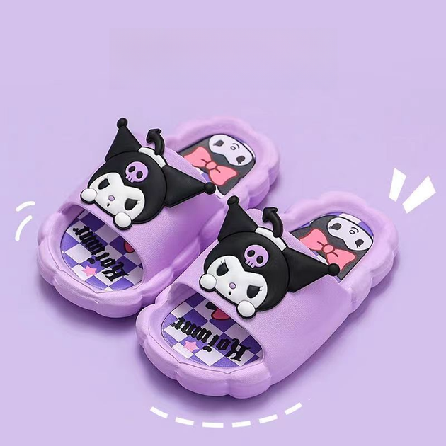 Дитячі шльопки Sanrio Kuromi літні 32-33 розмір (20см) Фіолетовий (1015-650-02) - Фото 1 Дитячі шльопки Sanrio Kuromi літні 32-33 розмір (20см) Фіолетовий (1015-650-02) - зображення 1