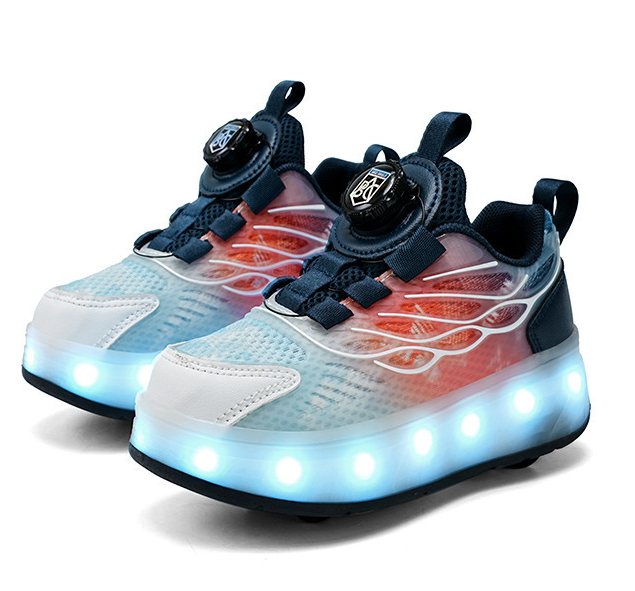 Роликовые кроссовки с LED подсветкой на 4-х колесах (DL129) Р.37(23.8см) - Фото 8 Роликовые кроссовки с LED подсветкой на 4-х колесах (DL129) Р.37(23.8см) - изображение 8