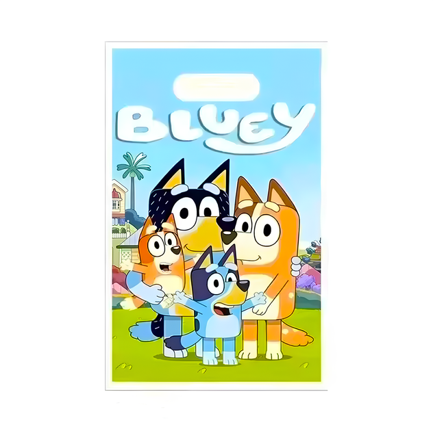 Подарункові Пакети Bluey Блуї 16х25см 10шт Блакитний - Фото 1 Подарункові Пакети Bluey Блуї 16х25см 10шт Блакитний - зображення 1