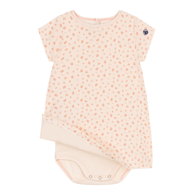 Платье-боди Petit Bateau с короткими рукавами хлопковое 12м/74 см - Фото 2 Платье-боди Petit Bateau с короткими рукавами хлопковое 12м/74 см - изображение 2