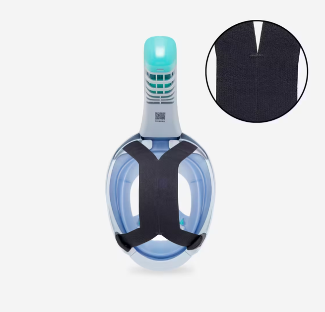 Полнолицевая Детская Маска Subea Easybreath Freetalk XS (от 4 до 10 лет) для Плавания, Ныряния, Снорклинга Синий - изображение 6