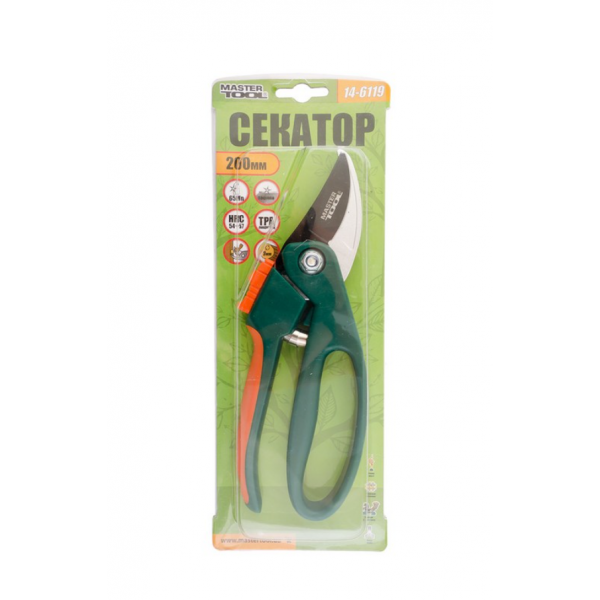 Секатор садовый Mastertool 200 x 8 мм (14-6119) тефлоновое покрытие - изображение 2