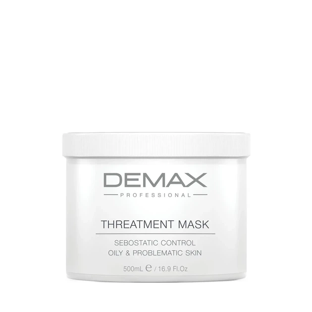 Сужающая поры маска Каолин и Травы Demax Threatment Mask Sebostatic Control Oily & Problematic Skin 500 мл - Фото 1 Сужающая поры маска Каолин и Травы Demax Threatment Mask Sebostatic Control Oily & Problematic Skin 500 мл - изображение 1