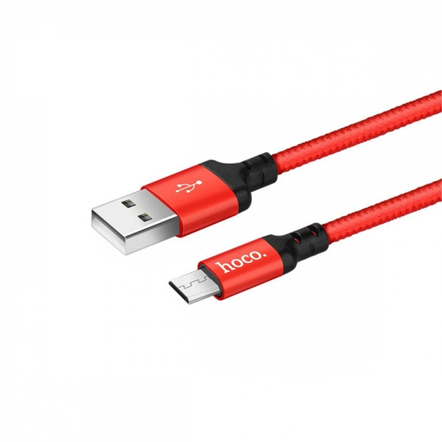 Кабель Hoco X14 Times Speed, USB-MicroUSB, 1m, Red-Black - изображение 2