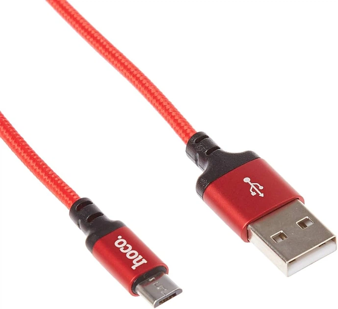 Кабель Hoco X14 Times Speed, USB-MicroUSB, 1m, Red-Black - изображение 3