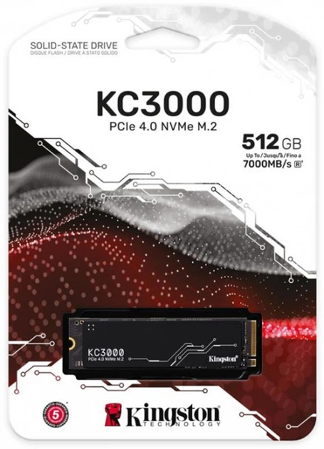 Накопитель SSD 512GB Kingston KC3000 M.2 2280 PCIe 4.0 x4 NVMe 3D TLC (SKC3000S/512G) - изображение 3