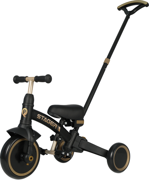 Велосипед-беговел Qplay Stager 3 в 1 с ручкой Black (T80STAGERBlack) 