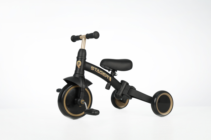 Велосипед-беговел Qplay Stager 3 в 1 с ручкой Black (T80STAGERBlack) 