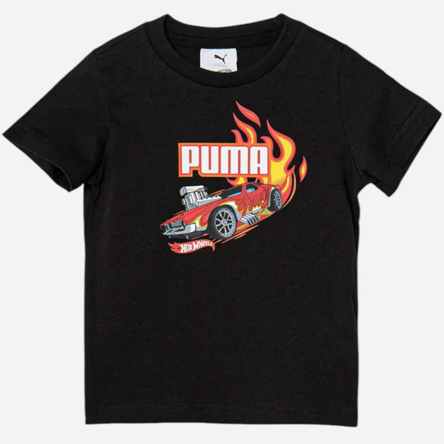 Дитяча футболка для хлопчика Puma x Hot Wheels Graphic Tee 63006901 116 см Чорна (4067983567544) - зображення 1