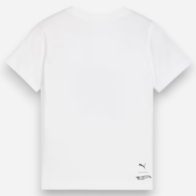 Дитяча футболка для хлопчика Puma x Hot Wheels Graphic Tee 63006902 122 см Біла (4067983567933) - зображення 2