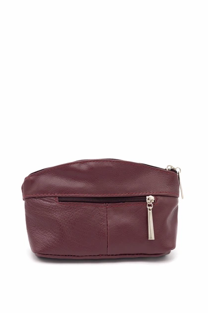 Косметичка женская из натуральной кожи ARTiS Bags 1234 4629 бордовая на молнии - изображение 3