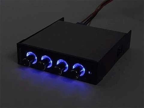 Реобас на 4 канала - Панель регулировки скорости вентиляторов 3.5" (Синяя подсветка) - Фото 2 Реобас на 4 канала - Панель регулировки скорости вентиляторов 3.5" (Синяя подсветка) - изображение 2