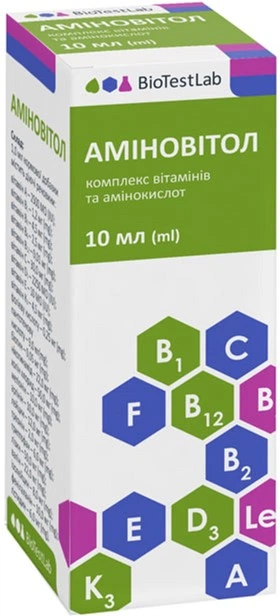 Кормовая добавка универсальная для свиней, куриц, индюков, лосося, форели, собак и котов БІОТЕСТЛАБ Аминовитол 10 мл (ТП0510024) - Фото 3 Кормовая добавка универсальная для свиней, куриц, индюков, лосося, форели, собак и котов БІОТЕСТЛАБ Аминовитол 10 мл (ТП0510024) - изображение 3