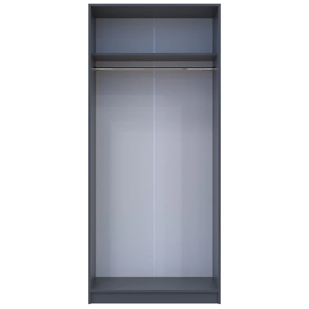 Шафа для одягу Doros Промо Антрацит 2 ДСП 90х48х204 (44900523) (DRS-012158) - Фото 3 Шафа для одягу Doros Промо Антрацит 2 ДСП 90х48х204 (44900523) (DRS-012158) - зображення 3