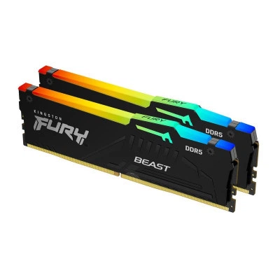 Модуль пам'яті для комп'ютера DDR5 64GB (2x32GB) 6000 MHz Beast RGB Kingston Fury (ex.HyperX) (KF560 - изображение 2