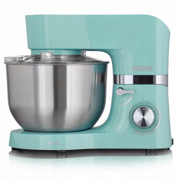 Кухонный комбайн HEINRICH'S HKM 6278 MINT 1300 Вт 6,5 л 10 скоростей импульсный режим + насадки Зеленый - изображение 3