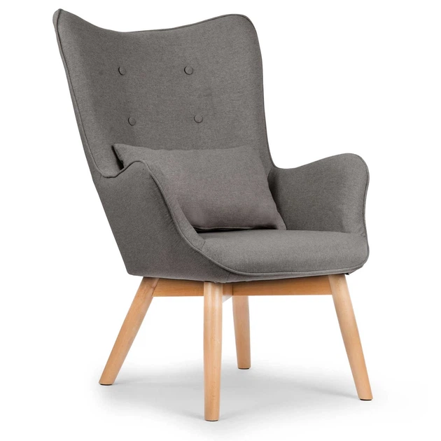 Fotel uszak Sofotel Norse 2044 z podnóżkiem Szary (5908220475835) - obraz 2