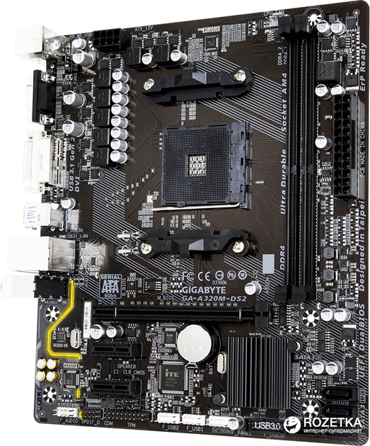 Материнская плата Gigabyte GA-A320M-DS2 (sAM4, AMD A320, PCI-Ex16 ...