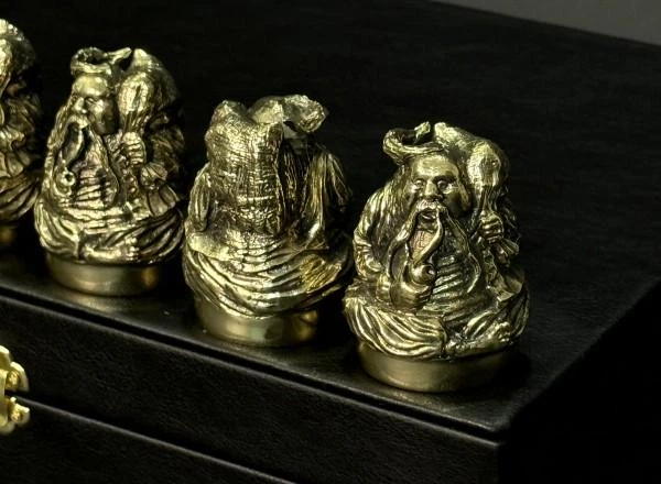 Подарункові бронзові чарки "Козацька рада".6 шт. в кейсі з екошкіри (480022) - изображение 4