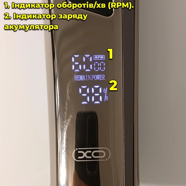 Машинка для підстригання волосся XO CF16. Керамічне лезо з титановим покриттям + 6 насадок - зображення 3