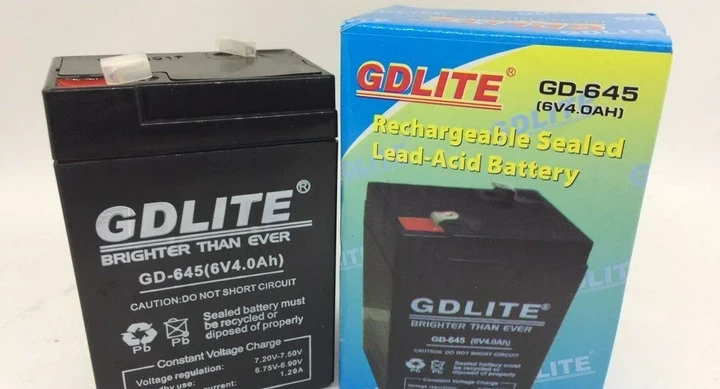 Аккумулятор батарея GDLITE 6V 4Ah GD-645 - изображение 2
