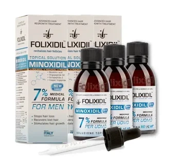 Миноксидил Folixidil 7% от выпадения волос, для роста волос и бороды ( 3 флакона ) - Фото 1 Миноксидил Folixidil 7% от выпадения волос, для роста волос и бороды ( 3 флакона ) - изображение 1