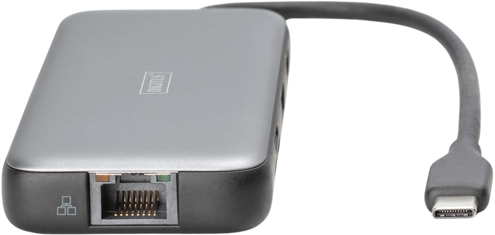 Stacja dokująca DIGITUS 2x HDMI, 3x USB 3.2 Gen 2, 1x RJ45, 1x SD, 1x MicroSD, 1x USB-C PD (DA-70915) - obraz 4
