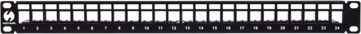 Patch panel Netrack Keystone 19'' 24-porty UTP (104-20) - obraz 1