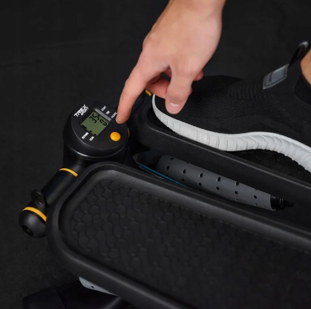 Степпер для фитнеса Twiz Black 2в1 Trex Sport TX-070SP с эспандерами и шагомером до 150 кг - зображення 3