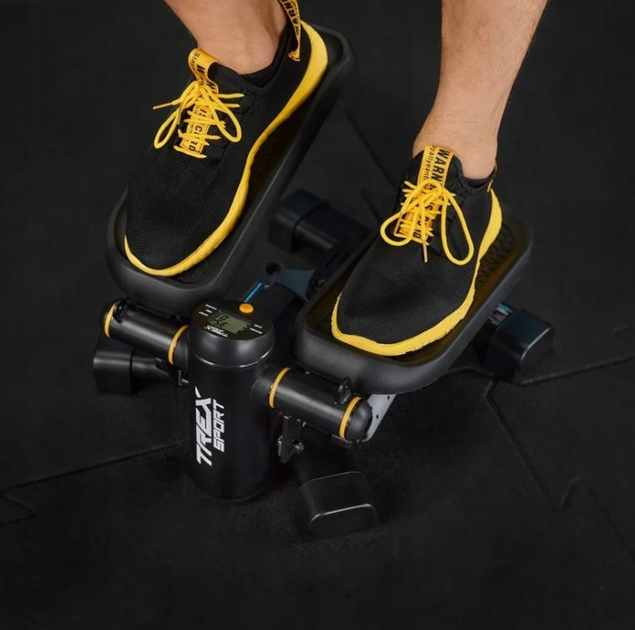 Степпер для фитнеса Twiz Black 2в1 Trex Sport TX-070SP с эспандерами и шагомером до 150 кг - зображення 10