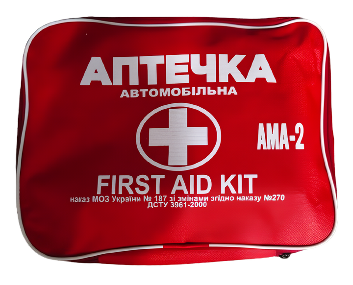 Аптечка медична автомобільна АМА-2 (зміна №2 до ДСТУ 3961-2000) еталон (24 предмета(90шт)) PRO-Aptechka - изображение 2