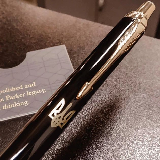Ручка шариковая Parker IM Black GT BP Трезубец 22032_TR - изображение 4