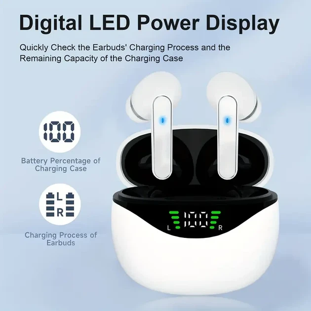Беспроводные наушники LIFEBEE Сенсорные Bluetooth/ Белые - Фото 3 Беспроводные наушники LIFEBEE Сенсорные Bluetooth/ Белые - изображение 3