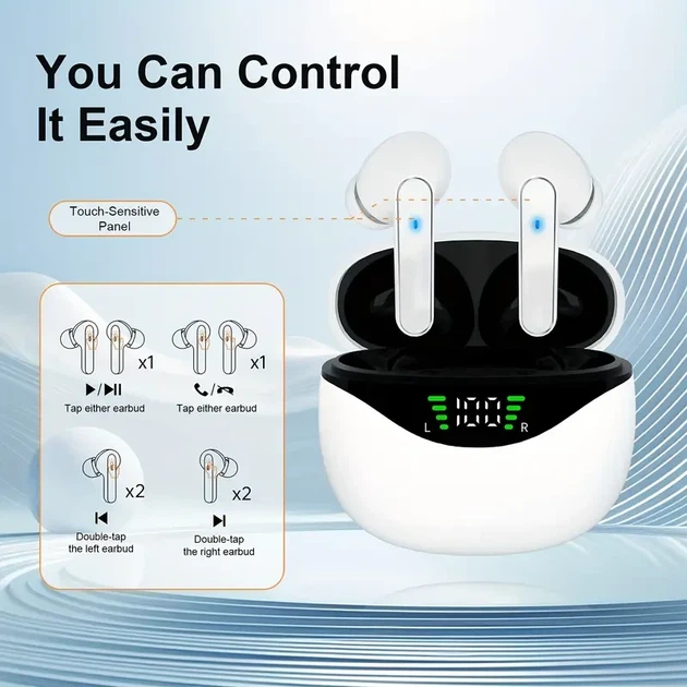 Беспроводные наушники LIFEBEE Сенсорные Bluetooth/ Белые - Фото 8 Беспроводные наушники LIFEBEE Сенсорные Bluetooth/ Белые - изображение 8