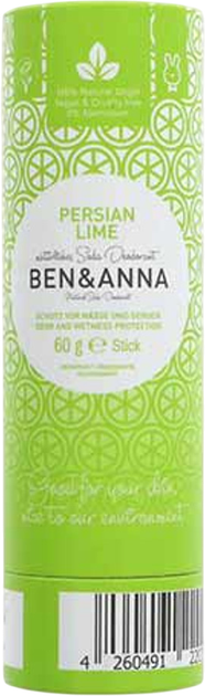 Dezodorant Ben & Anna Natural na bazie sody w sztyfcie Persian Lime 60 g (4260491220257) - obraz 1