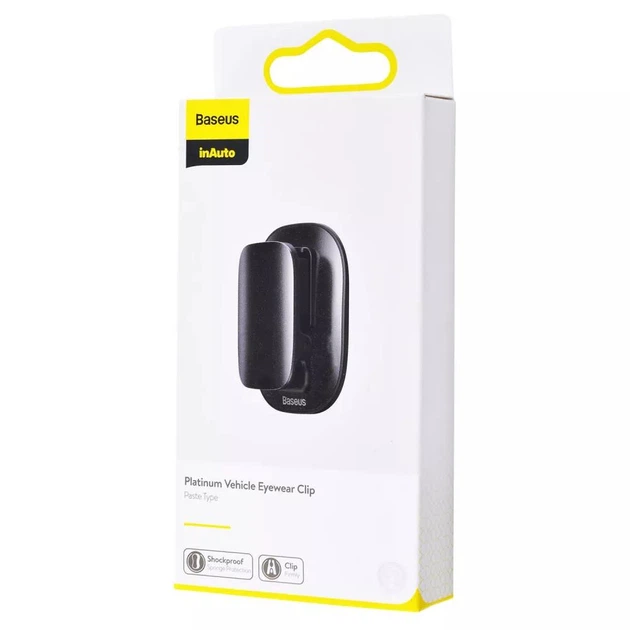 Автодержатель для очков Baseus Platinum Vehicle eyewear clip (ACYJN-A01) - Фото 2 Автодержатель для очков Baseus Platinum Vehicle eyewear clip (ACYJN-A01) - изображение 2