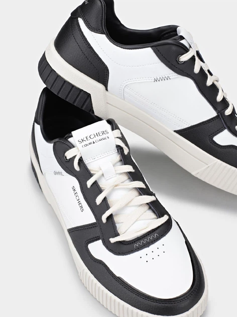 Чоловічі кеди Skechers 46 Білий 254043 WBK - Фото 5 Чоловічі кеди Skechers 46 Білий 254043 WBK - зображення 5