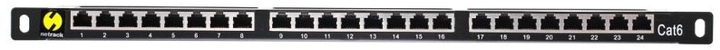 Patch panel Netrack 19'' 24-porty Cat 6 FTP, z półką (104-13) - obraz 1