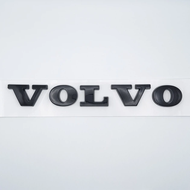 Эмблема надпись Volvo на заднюю часть (чёрный, глянец) 18,0*2,2 см - Фото 2 Эмблема надпись Volvo на заднюю часть (чёрный, глянец) 18,0*2,2 см - изображение 2
