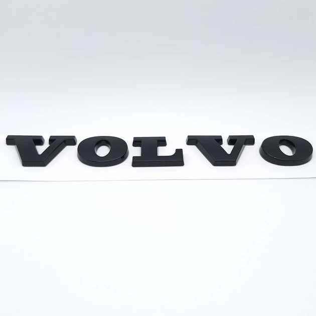 Эмблема надпись Volvo на заднюю часть (чёрный, глянец) 18,0*2,2 см - Фото 4 Эмблема надпись Volvo на заднюю часть (чёрный, глянец) 18,0*2,2 см - изображение 4