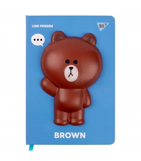Блокнот-сквіш YES А5 128 аркушів Line Friends Brown (151802) - изображение 2
