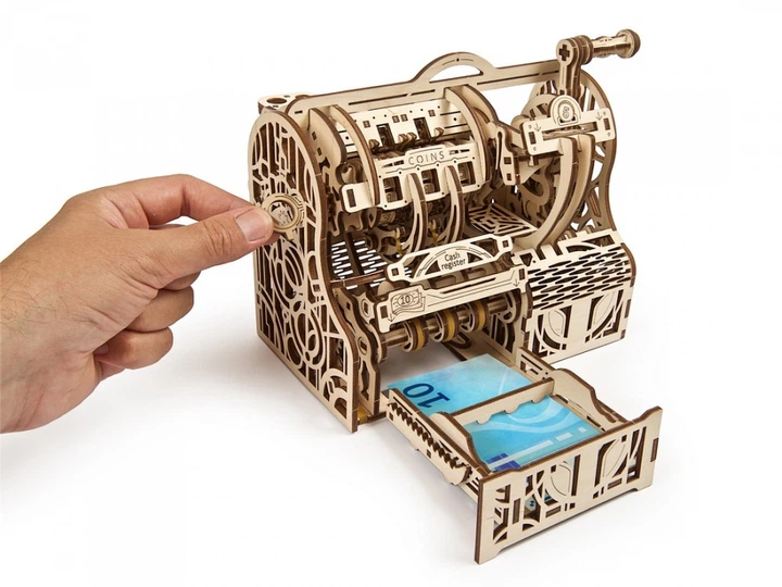 Механічні 3D пазли UGEARS Модель Касовий апарат (70136) - Фото 9 Механічні 3D пазли UGEARS Модель Касовий апарат (70136) - зображення 9
