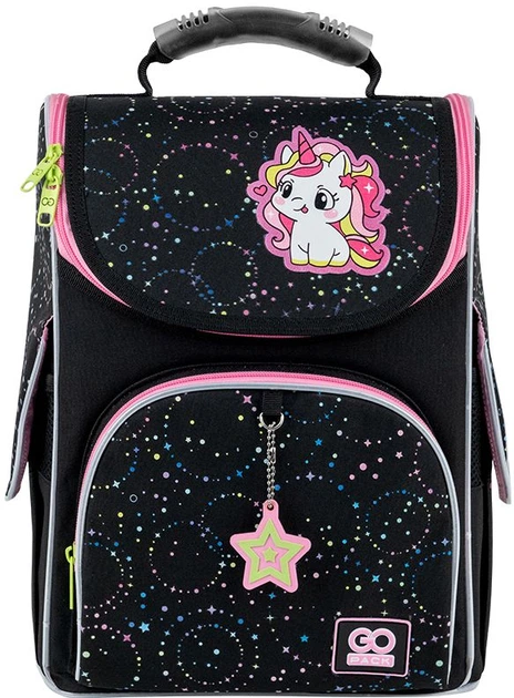 Рюкзак шкільний каркасний GoPack Education Magical Unicorn 34x26x13 см 11 л Чорний (GO25-5001S-4) - зображення 3