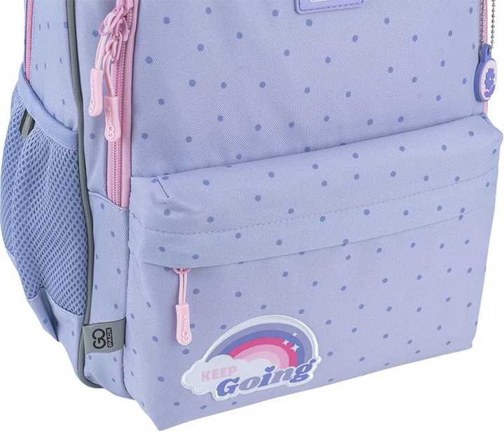 Рюкзак шкільний GoPack Education Keep Going 41x29x17 см 15 л Фіолетовий (GO25-182M-3) - зображення 9
