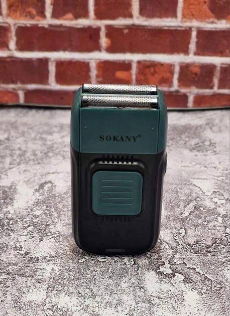 Акумуляторна електробритва-шейвер для гоління обличчя з USB та IPX5 Sokany SK-385 Pro Зелений + Щіточка для очищення - зображення 5