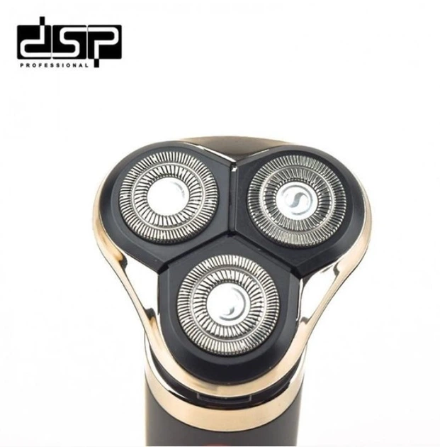 Аккумуляторная электробритва для бритья лица с USB, LED-дисплеем и IPX5 DSP-60078 Pro Черный + Щетка - изображение 5