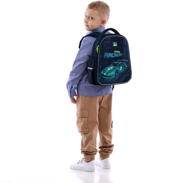 Рюкзак школьный полукаркасный GoPack Education Speedway 34.5x26x12.5 см 12 л Синий (GO25-165S-4) - Фото 14 Рюкзак школьный полукаркасный GoPack Education Speedway 34.5x26x12.5 см 12 л Синий (GO25-165S-4) - изображение 14