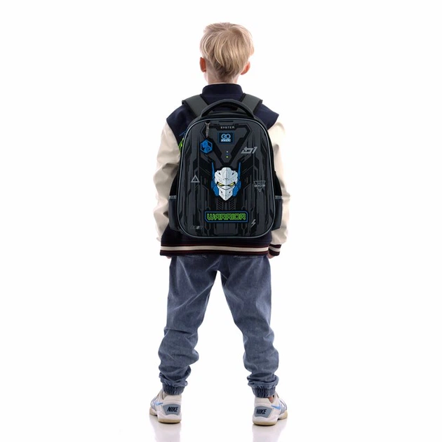 Рюкзак шкільний напівкаркасний GoPack Education Warrior 38x28x13 см 15 л Сірий (GO25-165M-6) - зображення 16