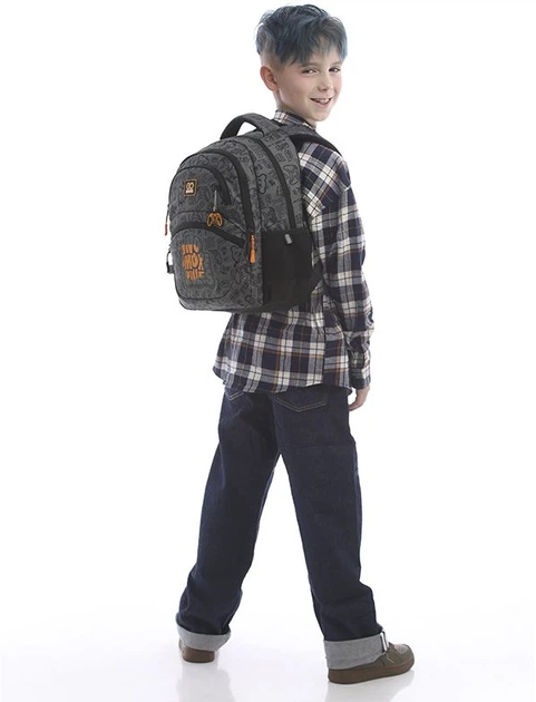 Рюкзак шкільний GoPack Education No More Rules 39x29.5x12 см 17 л Сірий (GO25-175M-5) - зображення 16